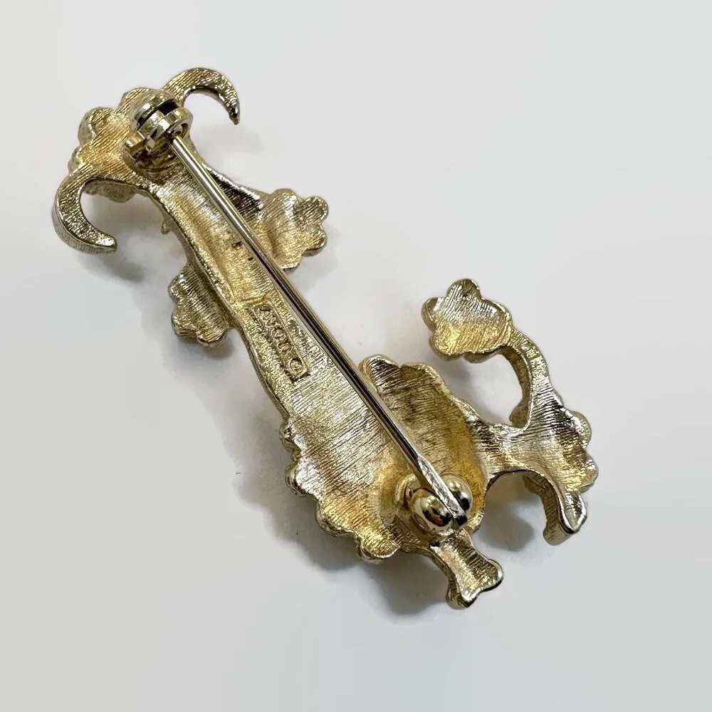 Poodle Brooch, Avon, Gold, Vintage, Figural, Dog, Signed - Picture 3 of 4